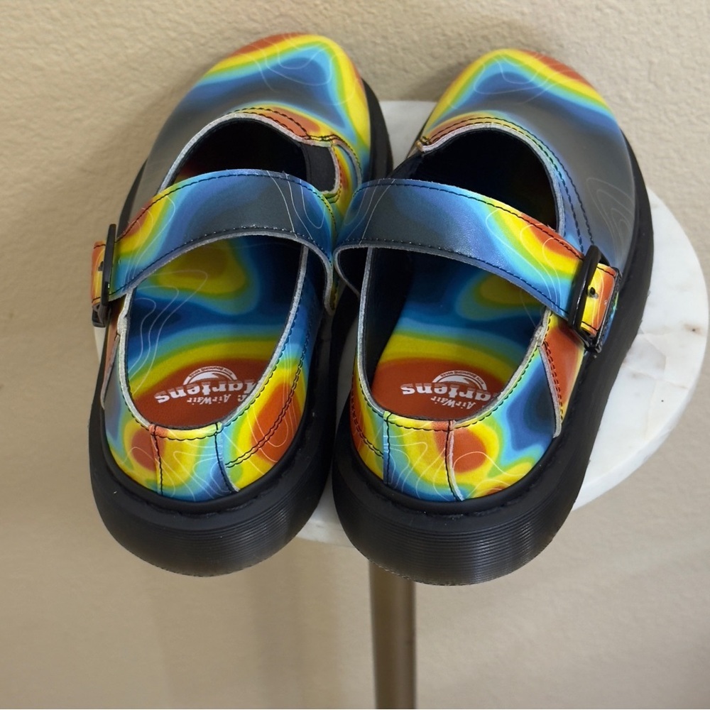 NEW Women DR MARTENS Isham Genix Nappa Leather Thermal Map Slingback Mule Sz 8 - Picture 7 of 9
